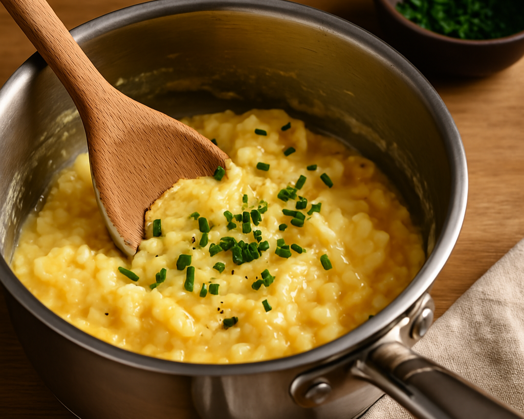 Œufs brouillés crémeux à la française