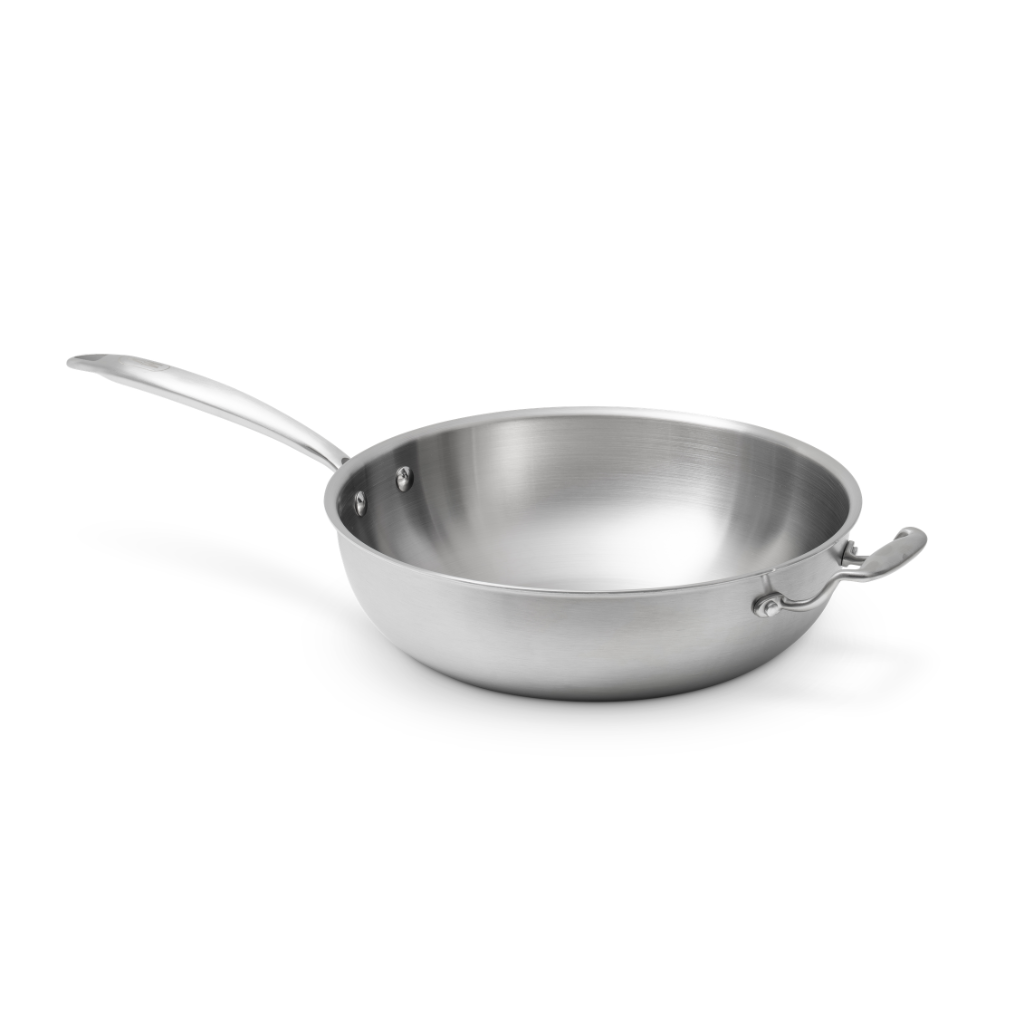 Wok aus Edelstahl – 28 cm